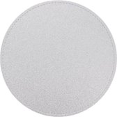 Placemat AFRAH - Glitters placemat - Zilver - Set van 2 - ø 33 cm - Feesterlijk - Eet placemat