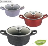 Royalty Line Gesmeed Aluminium Nonstick Marmeren Kookpot-26cm Zwart