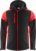 Printer Prime Softshell Zwart/Rood - Maat 4XL