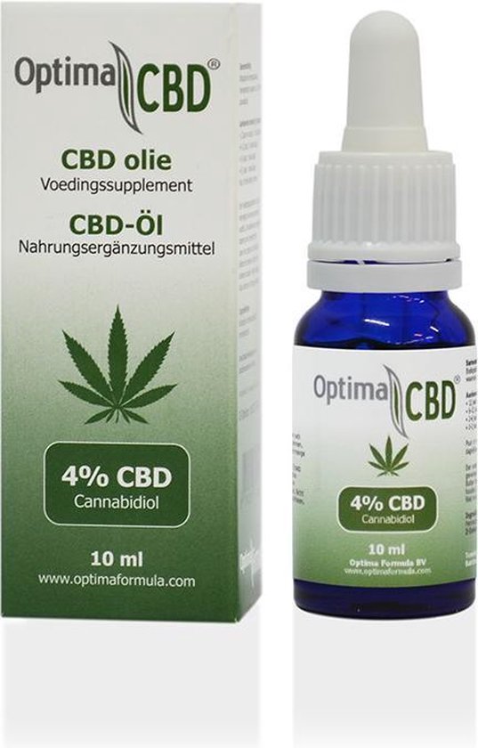 CBD olie 4% OptimaFormula 100% Zuivere CBD olie, 10ml, Cannabidiol