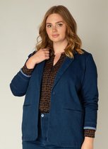YESTA Aya Essential Blazer - Dark Blue Denim - maat 2(50)