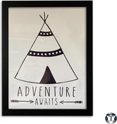 Babykamer Posters | Adventure Awaits | 21x30 cm | Diverse Posters | Kinderkamer | Babykamer | Jongen en Meisje | Poster Babykamer | Canvas | Wanddecoratie | Kinderposters | Cadeau | Baby Dier