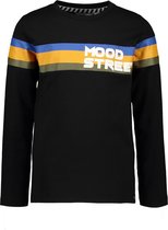 Moodstreet jongens shirt Contrast Stripes Black