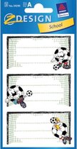 boeketiketten Z-design Voetbal junior 76 x 120 mm papier