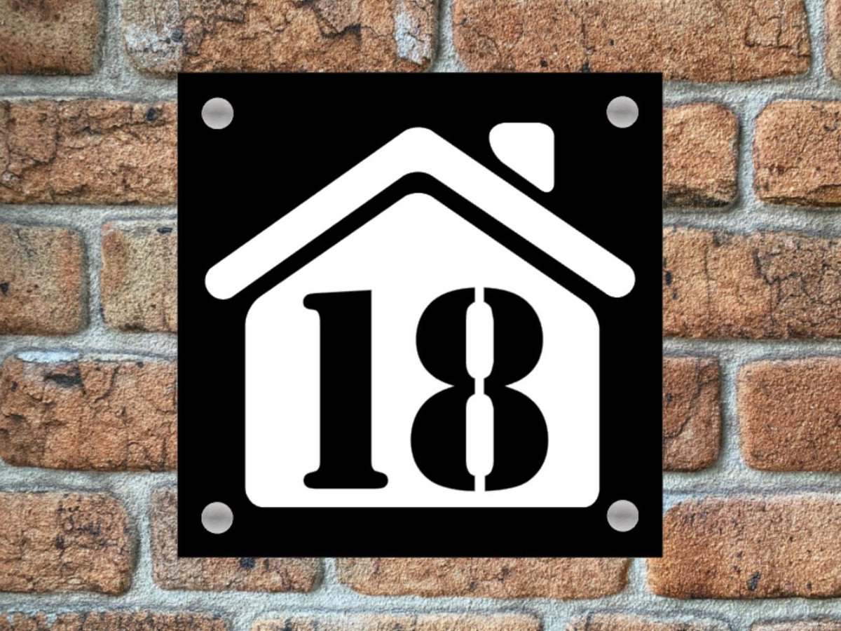 huisnummer huisnummerbord huis zwart