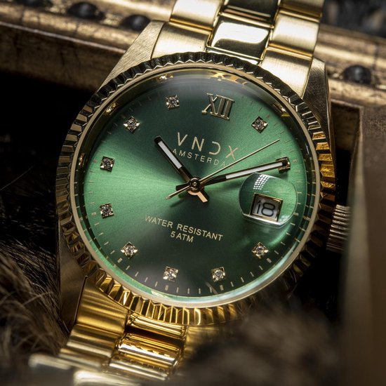 VNDX Amsterdam - Dames horloge - Dare Devil Medium Goud Groen | bol