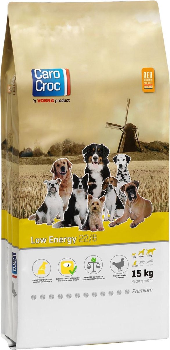 Carocroc Low Energy 22/8 - Hondenvoer - 15 kg