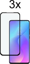 Xiaomi Redmi Note 9 screenprotector - Beschermglas Xiaomi Redmi Note 9 screen protector glas - Screenprotector Xiaomi Redmi Note 9 - Full cover - 3 stuks