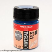 Acrylverf Zijdeglans - 531 Steenblauw - Deco - Universal Satin - Amsterdam - 16 ml