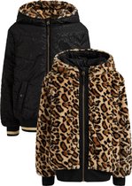 WE Fashion Meisjes reversible bomberjacket met capuchon