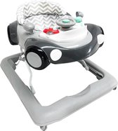 LORIOTH® Baby Loopstoel - Babywalker - Baby Loopwagen - Verstelbare Loopstoel - Geschikt voor kindjes vanaf 6 maanden - Grijs