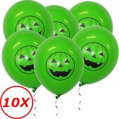 Halloween Versiering Decoratie Helium Ballonnen Feest Versiering Halloween Accessoires Ballon Groen Pompoen – 10 Stuks