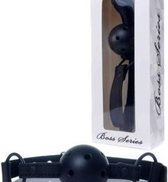 Bossoftoys - Ball Gag - verstelbaar - breathable - attractive colour window box - black - 61-00035