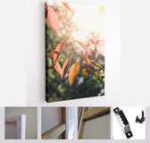 Onlinecanvas - Schilderij - Verticale Herfst Herfst Natuur Achtergrond Met Bessen En Bladeren Art Verticaal - Multicolor - 115 X 75 Cm