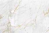 4 X PLACEMAT WHITE MARBLE - Wit/Goud Marmer - anti-slip - Kerst - Feest - Chiq - Alledaags - 30x45cm