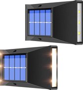 Solar Buitenlamp - 6 LEDs - Wit Licht -Tuinverlichting op Zonneenergie - IP65 Waterdicht - 2 Stuks