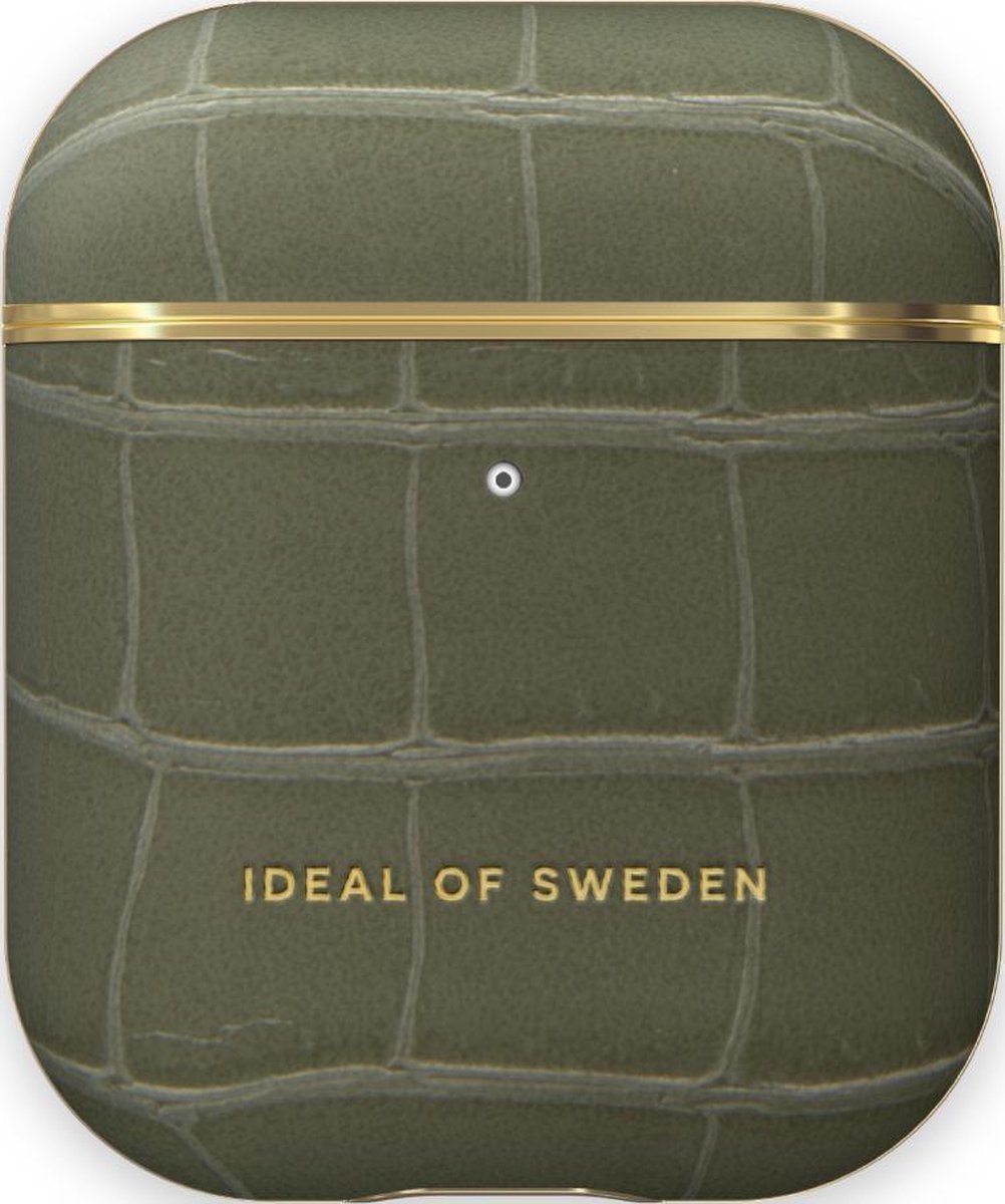 Ideal of Sweden AirPods Case PU 1st & 2nd Generation Khaki Croco