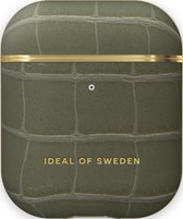 Ideal de Suède AirPods Case PU 1ère et 2ème Generation Kaki Croco