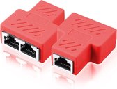 Netwerk splitter | Lan splitter | Geschikt voor UTP / FTP / RJ45 / ISDN | 1 stuk | Rood | Allteq