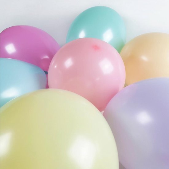 Pastel Ballonnen - 100 Stuks - Kleuren Mix - Merkloos