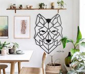 Metalen Wolf XXL - Extra Groot - [91cm x 125cm] Metal Wolf - Hoagard | Wall Deco | Muurdecoratie | Wandplanken | Perfecte Cadeau Idee Voor Dierenliefhebbers en Natuurliefhebbers | MOP-06