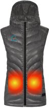 GLØDE Elektrische Verwarmde Kleding Jas Bodywarmer Vest Dames Grijs Maat S Incl. Powerbank