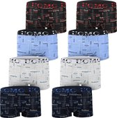 Kiddimo. Boxershort voor jongens - Katoenen jongens ondergoed voor kinderen - Onderbroek maat 128/170, leeftijd 8-16 jaar - MULTIPACK Boxers 8 PACK