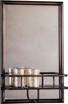 Pavilion Chic Hill Rechthoekige metalen spiegel met plank 45x30x10