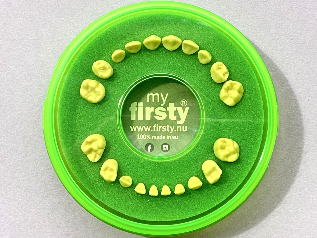 Goedkoopste Tandendoosje -Firsty Round Fluor - FluorGroen/Appelgroen - Jongen/Meisje - Inclusief Logboekje nederlands, Hoera-Sticker en Verzending