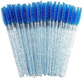 Clavier Spiraalborstel Voor Wimpers 50 Stuks Blue Crystal