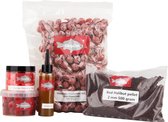 Voerpakket 'Strawberry Red' Groot - Karper voer/boilies - Voordeelpakket voor vissers - Met 20mm boilies, Pellets, Bait Smoke, Hookbaits & Pop Ups - Visset
