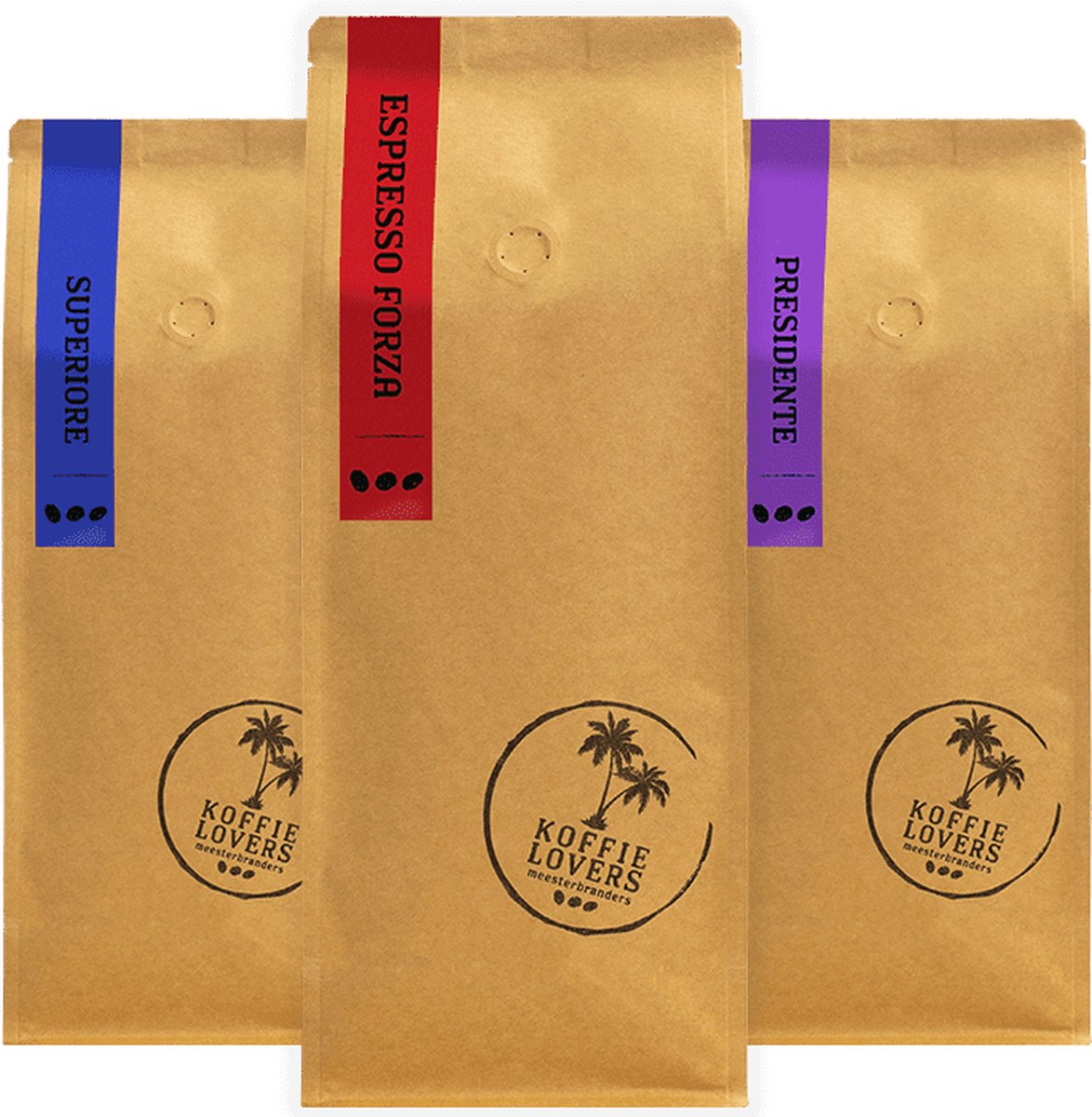 Koffiebonen - All Rounder - Proefpakket - Vers gebrand - Fair trade - 3 x 500 gr