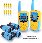 Haska - Walkie Talkie Kinderen - 6KM Bereik - Cadeau voor Kinderen - Speelgoed - Inclusief 2 Verrekijkers- Incusief 8 batterijen - Zaklamp - 10 beltonen - Portofoon - Sinterklaas/Kerst Cadeau