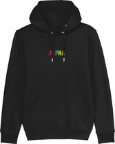 Hoodie heren - Alpha coloured - Wurban Wear | Streetwear | Premium fit | Heren trui | Sweater | Zwart