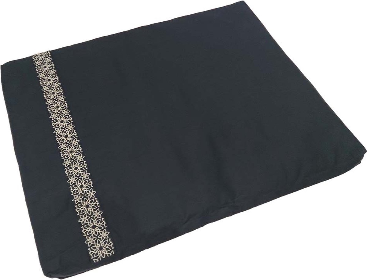 Samarali meditatiemat zabuton (Navy Blauw) - ethisch geproduceerd van 100% biologisch katoen (GOTS gecertificeerd) | 90 x 70 x 5 cm | Heeft 2 lagen | Verkrijgbaar in 6 natuurlijke kleuren