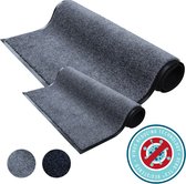 Virusreducerende Deurmatten Set 2 stuks Studio M - HYGIENE PRO - Droogloopmat binnen - 40x60 cm + 80x120 cm - Grijs - Voordeelpakket Deurmatten