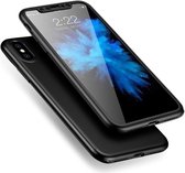 Mobiq - 360 Graden Hoesje iPhone XS Max - zwart