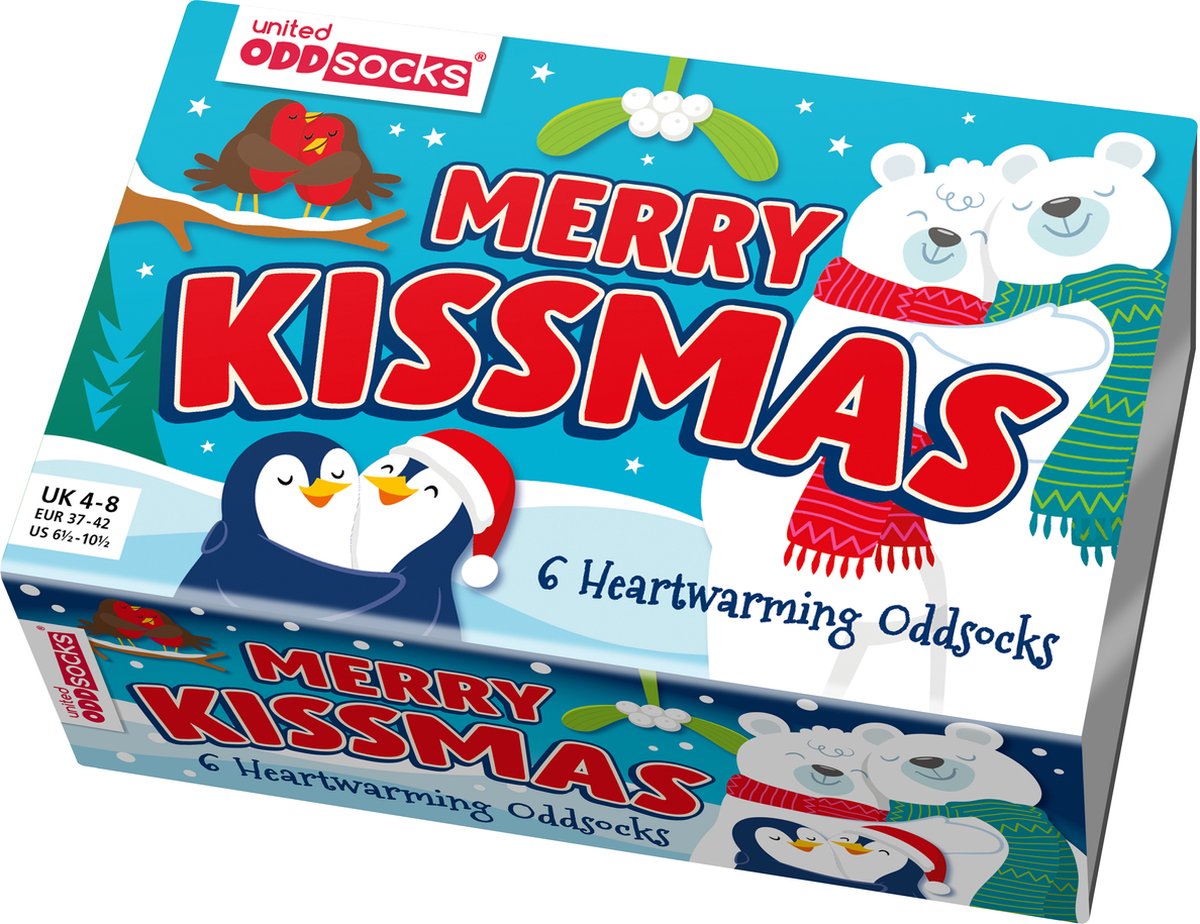 Chaussettes de Noël Femme Merry Kissmas 6 Dépareillées 37-42 | bol.