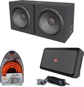 1000W STAGE 1200D Subwoofer + JBL CLUB A1000 Monoblock versterker + Necom CK-J20 Kabelset