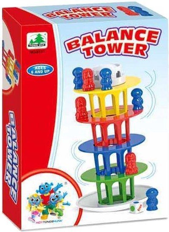 Afbeelding van het spel Balance Tower Spel - Multicolor - Balans Spel - Kunststof - 3 +