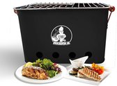 Bol.com Vikkieerin.nl - Draagbare Houtskool BBQ - rechthoekig - zwart - Compacte Barbecue om mee te nemen aanbieding