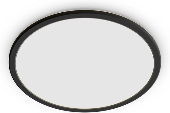Philips SuperSlim badkamer plafondlamp - zwart - rond - 18 W