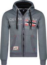 Vest Met Capuchon En Rits Donkergrijs Geographical Norway - XL