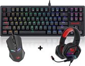 Redragon gaming set | K598 Knight Draadloze gaming toetsenbord 2.4 Ghz USB & M602 Memeanlion gaming muis & H230 AJAX