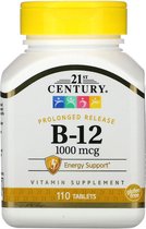 Vitamine B12 / 1000 mcg /  110 (!) stuks / 21st Century Vitamins