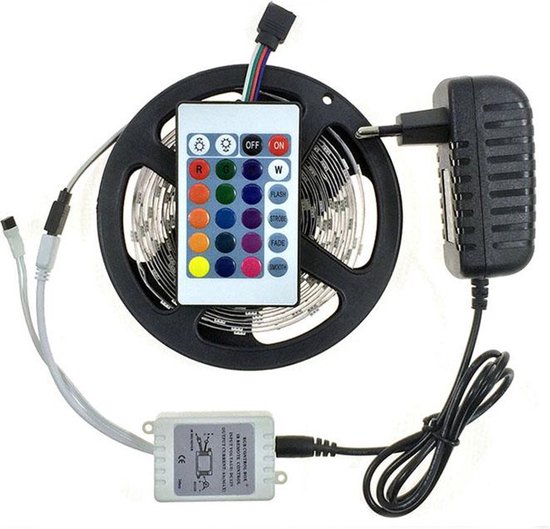 tlinkosta 5 m RGB neon strip, 12 V IP65 waterdicht, led-neon lichtband met bluetooth-app en