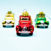 Saint-Tropez Christmas Cars - Set van 4 - Originele kerstballen - Leuke kerstdecoratie - Kerstauto's