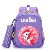 Unicorn - Peuterrugzak - Kinderrugzak - Schooltas - Meisjes - Unicorn rugzak - Paars