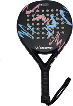 Camewin - padelracket - 360gr - zwart / roze / blauw - carbon - power en controle - padel - racket
