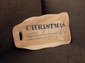 Houten Serveerplank Kerst - Christmas Serveerplateau - 30 cm - Bedrukte Serveerplank Kerstmis